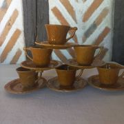Tasses soucoupes service à café Gien Primefleur