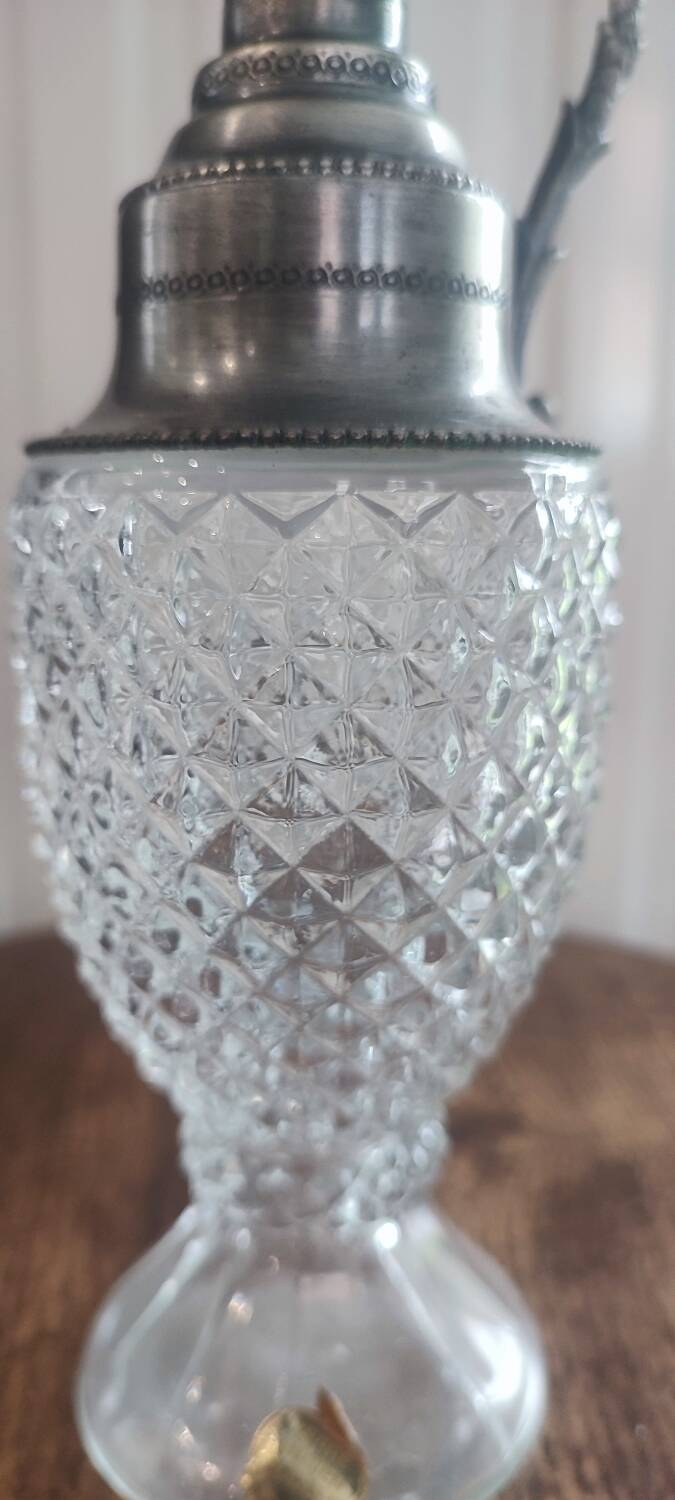 Antique Italian glass ewer carafe