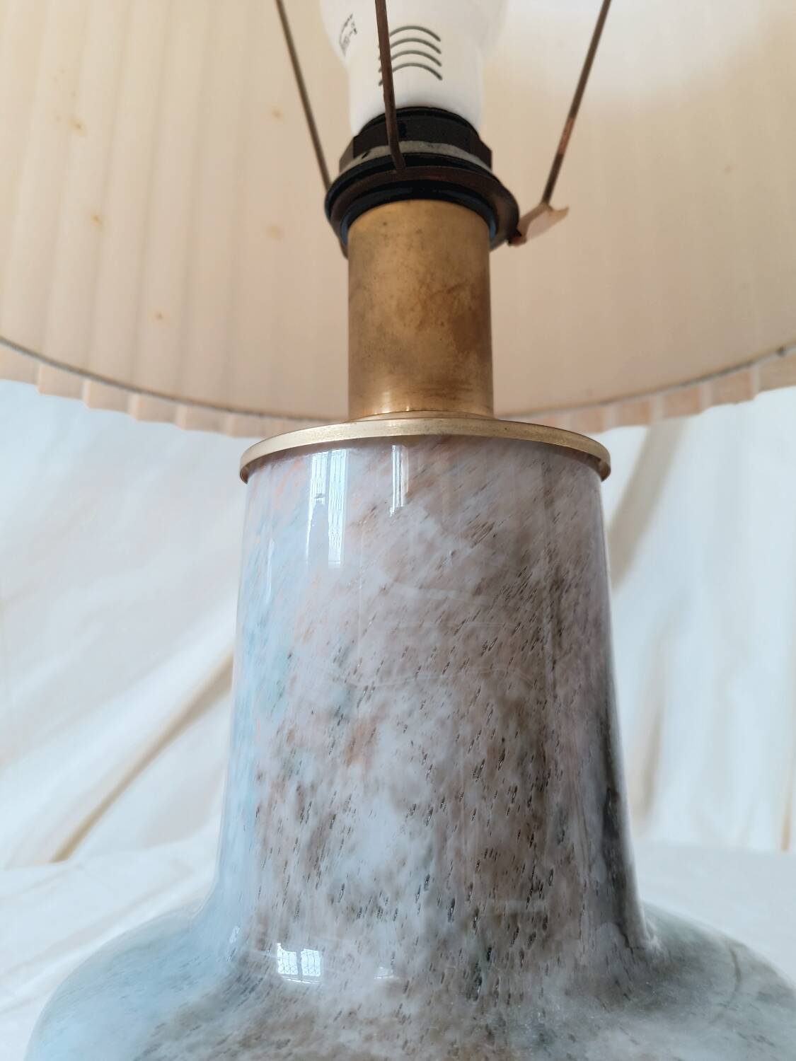 Murano glass and brass lamp, 1970