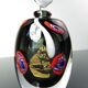 Maxence Parot - Unique Opaline and Gold Color Transparency Bottle - Glass