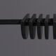 Floor lamp made from black painted metal with balancing arm