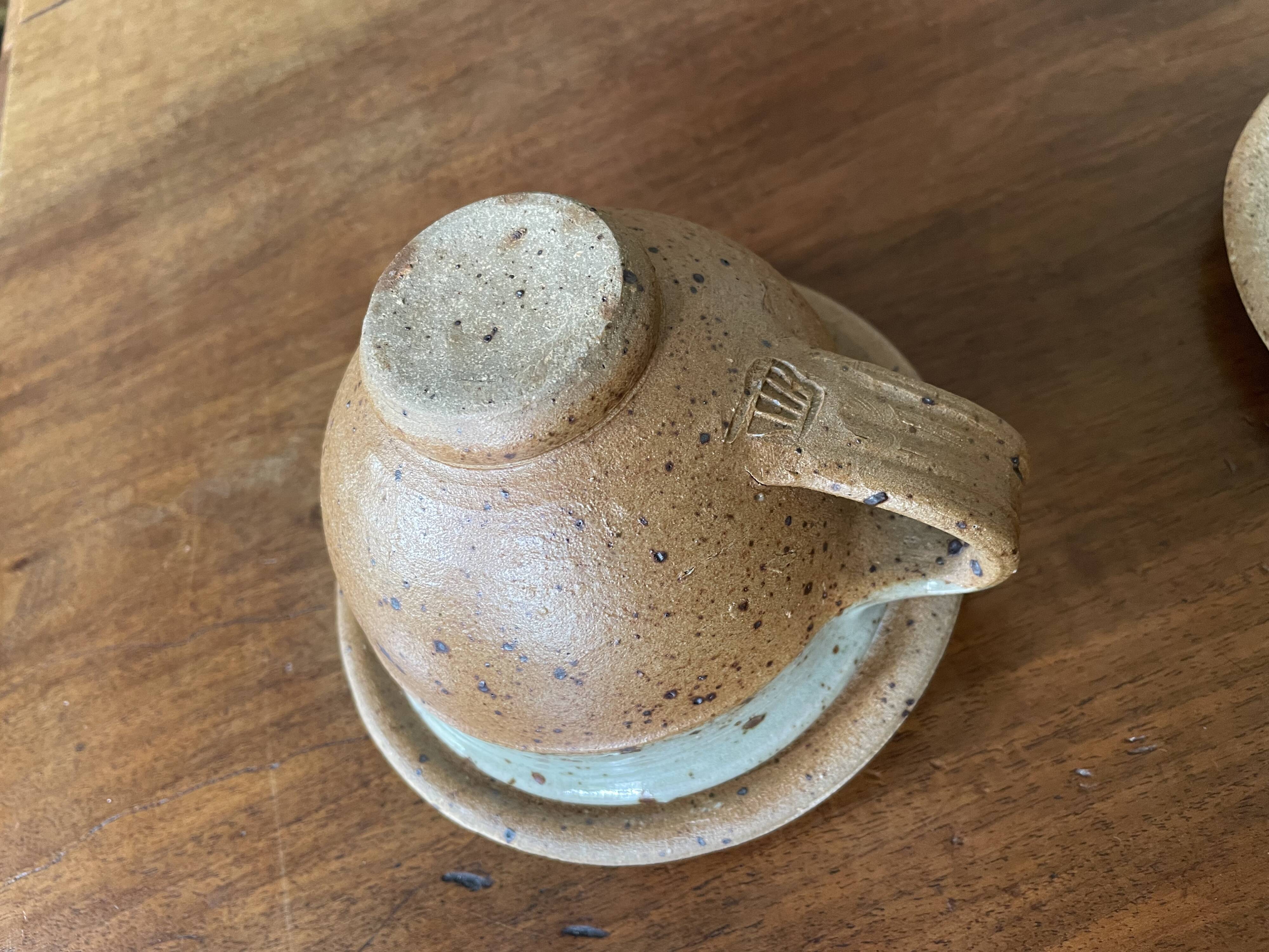 Pyrite sandstone cups by Pierre Digan La Borne