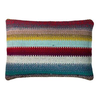 Housse de coussin vintage turque faite à la main, 30 x 50 cm