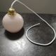 Suspension walker old opaline white globe spirit night light 1930 Art Deco TBE Ø 13 cm pink