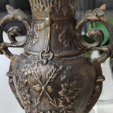 Vases fireplace amphorae, art nouveau in regulates and marble