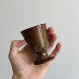 Set of 3 small enamelled ceramic mugs