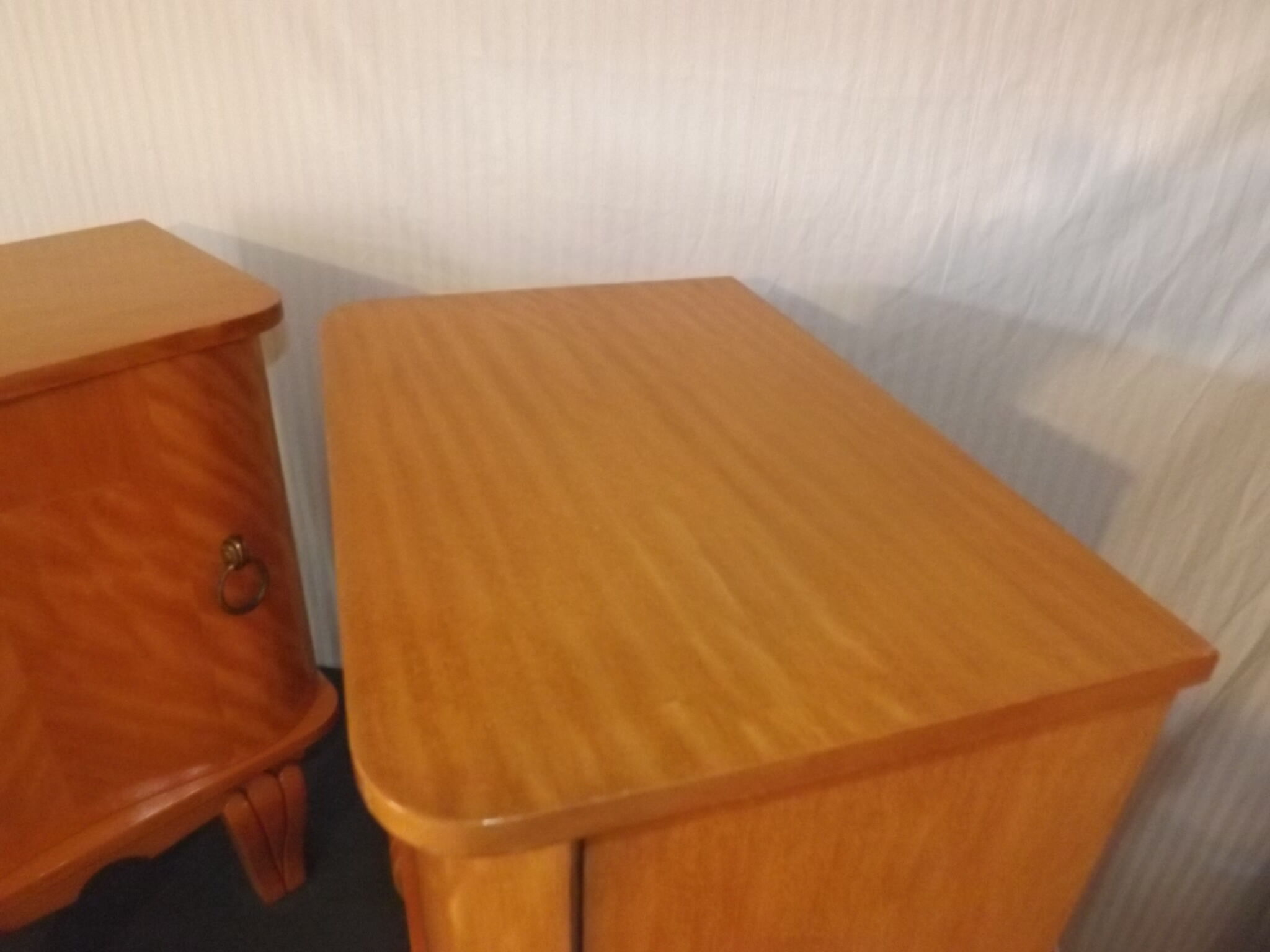 Pair of bedside lemon tree and brass