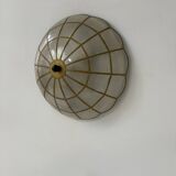 Paire d'applique vintage, nacre et laiton, France, 1980