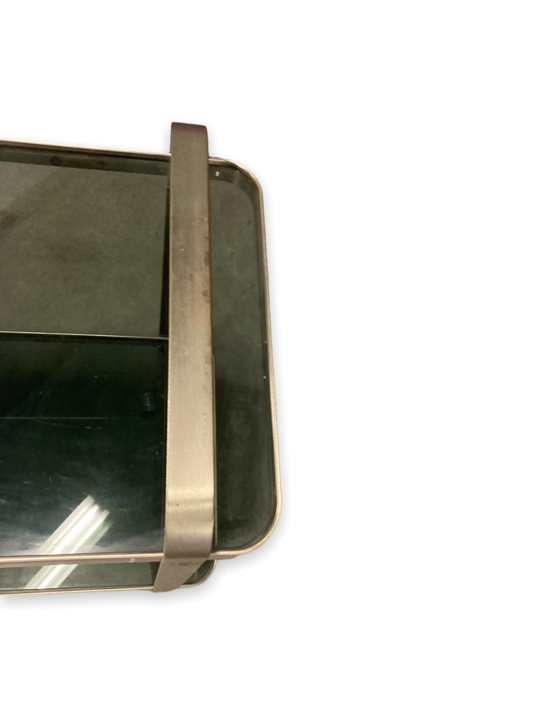 Design service 1960s brushed steel and glass