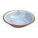 1940s basin, bowl glazed sheet metal gray with brown edging