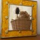 Wooden and resin mirror signed Lydie Eyraud. Unique piece
