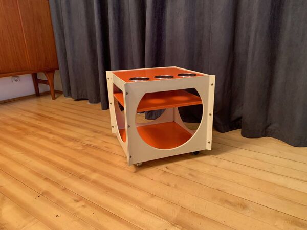 Space Age mobile bar table, 1970s