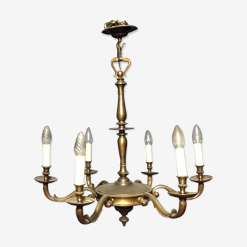 Lustre louis XVI en bronze dorée