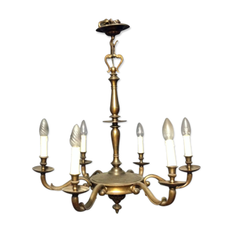 Lustre louis XVI en bronze dorée