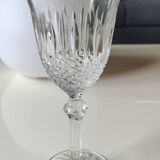 Set of 6 Large Red Wine Glasses. Bohemian Crystal. Diamond-tipped.