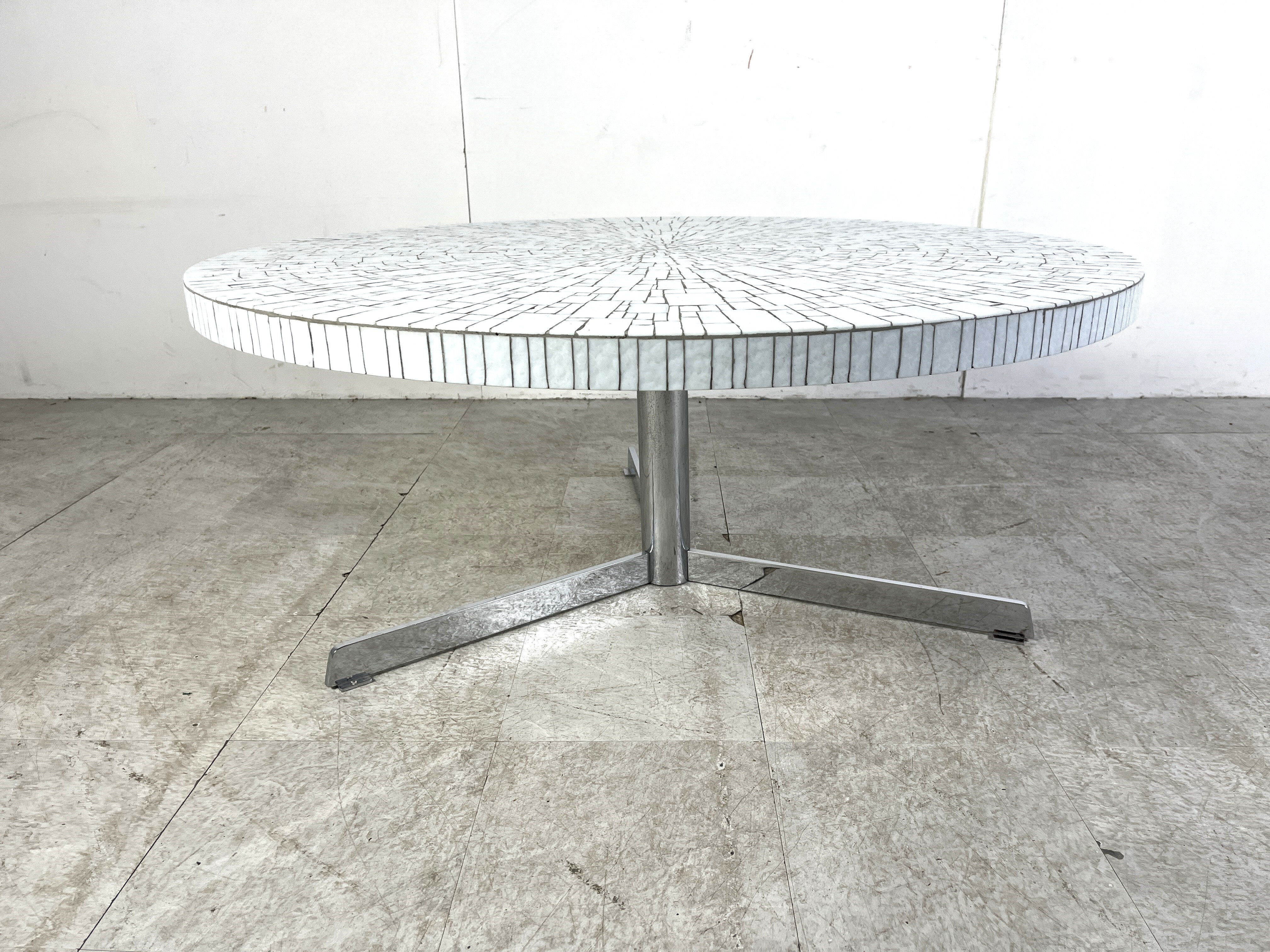 Vintage ceramic mosaic coffee table by Heinz Lilienthal, 1960s