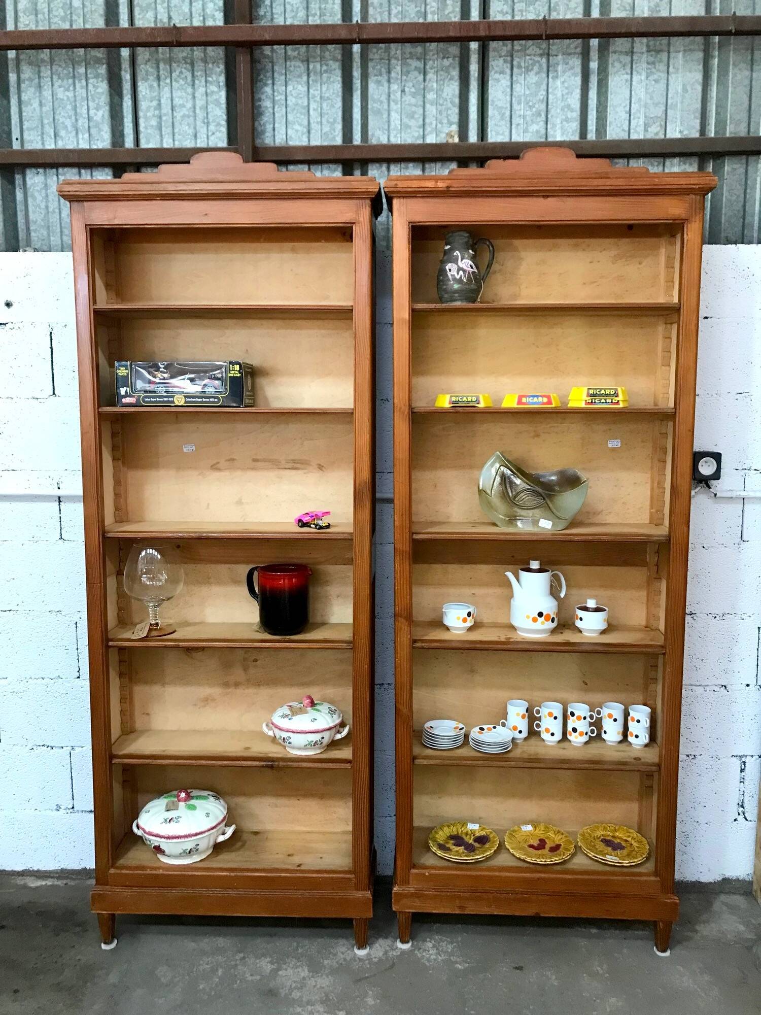 Art Deco wooden bookcases 1930