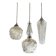 Triple suspension cascade three tulips crystal and vintage chrome