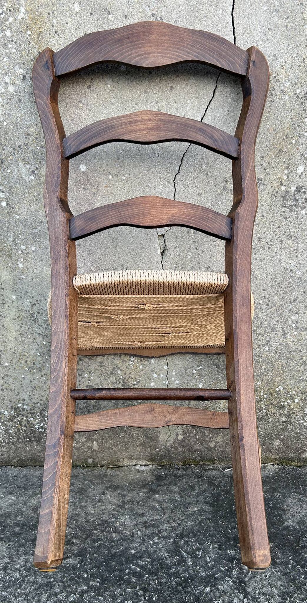 Chaise Louis Philippe, assise tissée, fin XIXème s.
