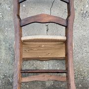 Chaise Louis Philippe, assise tissée, fin XIXème s.