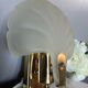 Frosted glass shell wall light, art deco style