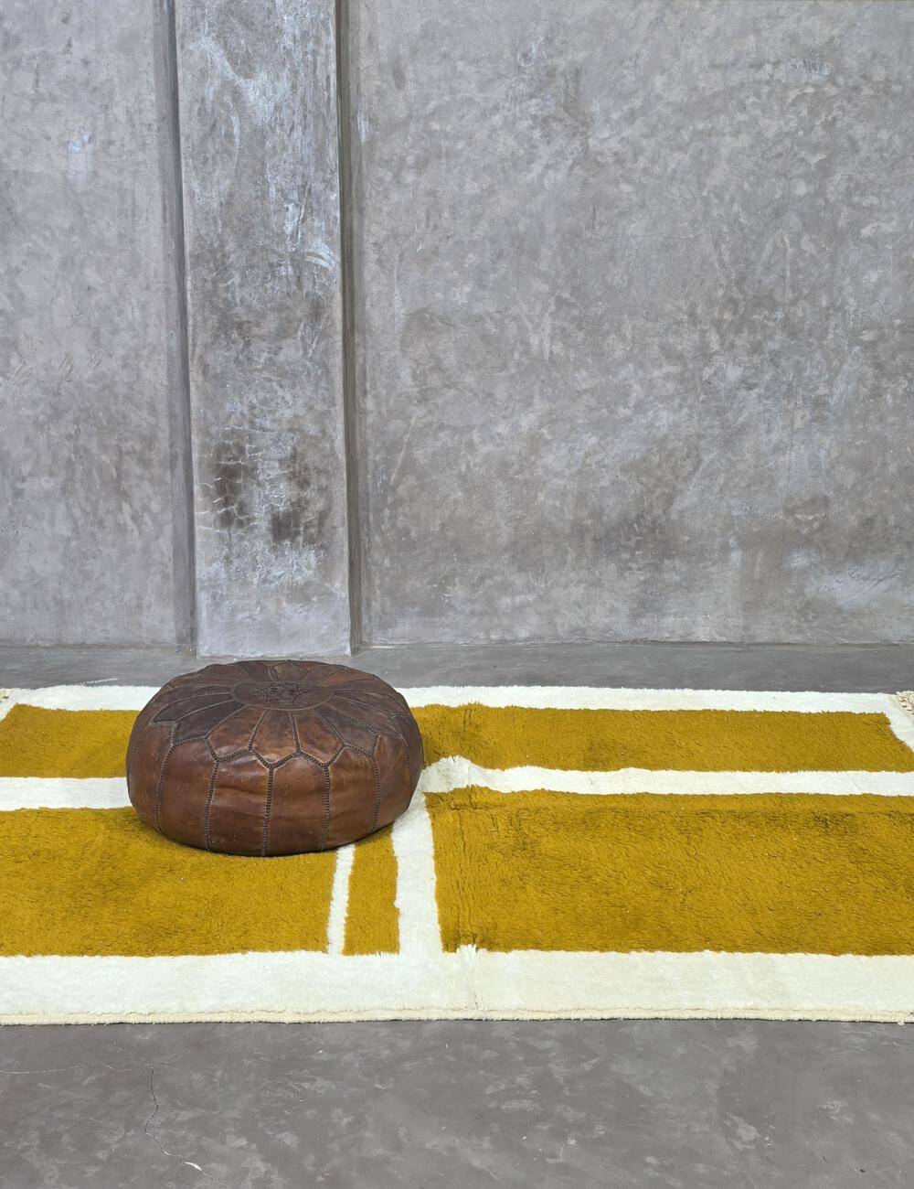 Modern Berber Rug Mustard - 230 x 157 cm
