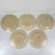 Set of 5 flat plates Sarreguemines floral pattern, 1920-40