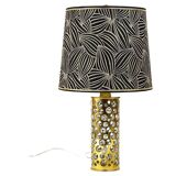 Rupert table lamp by Nikoll mid-century in brass tube and bubble glass, Austria, 1950s.