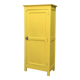 Antique powder yellow Parisian bonnetière wardrobe.