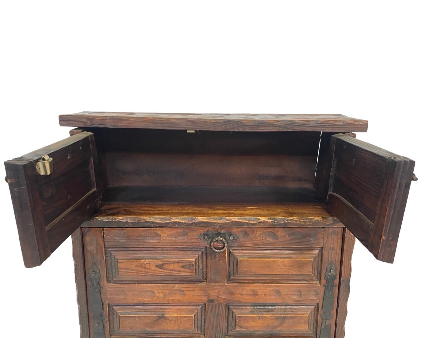 Vintage brutalist spanish wall cabinet cupboard design