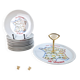 Cheese service Euro Porcelain - vintage plates and platter