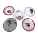 Five deep dishes earthenware mismatched
