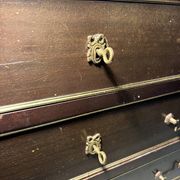 Commode with 3 drawers in Louis XVI style, marble and gilded bronze.