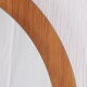 Large round light wooden wall mirror 1960s 66cm