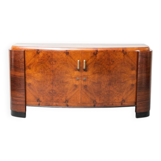 Art Deco vintage sideboard in walnut burl – 1930s design sideboard