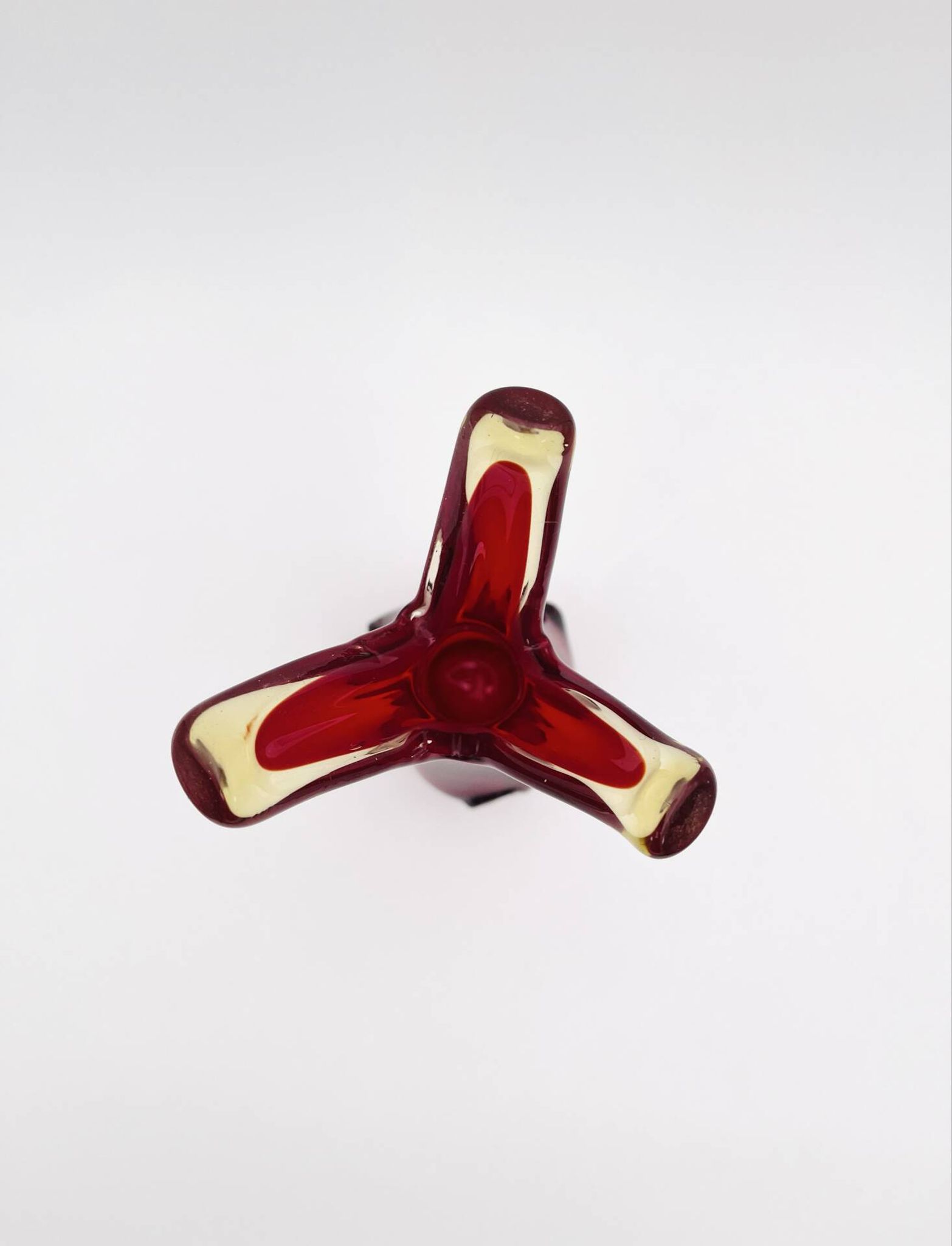 Murano Organic Vase Red Amber 28.5cm 1.1kg