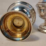 Set of two silver metal sprinklers