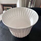 grand cache pot en faience blanche