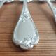 Old silver metal spoons