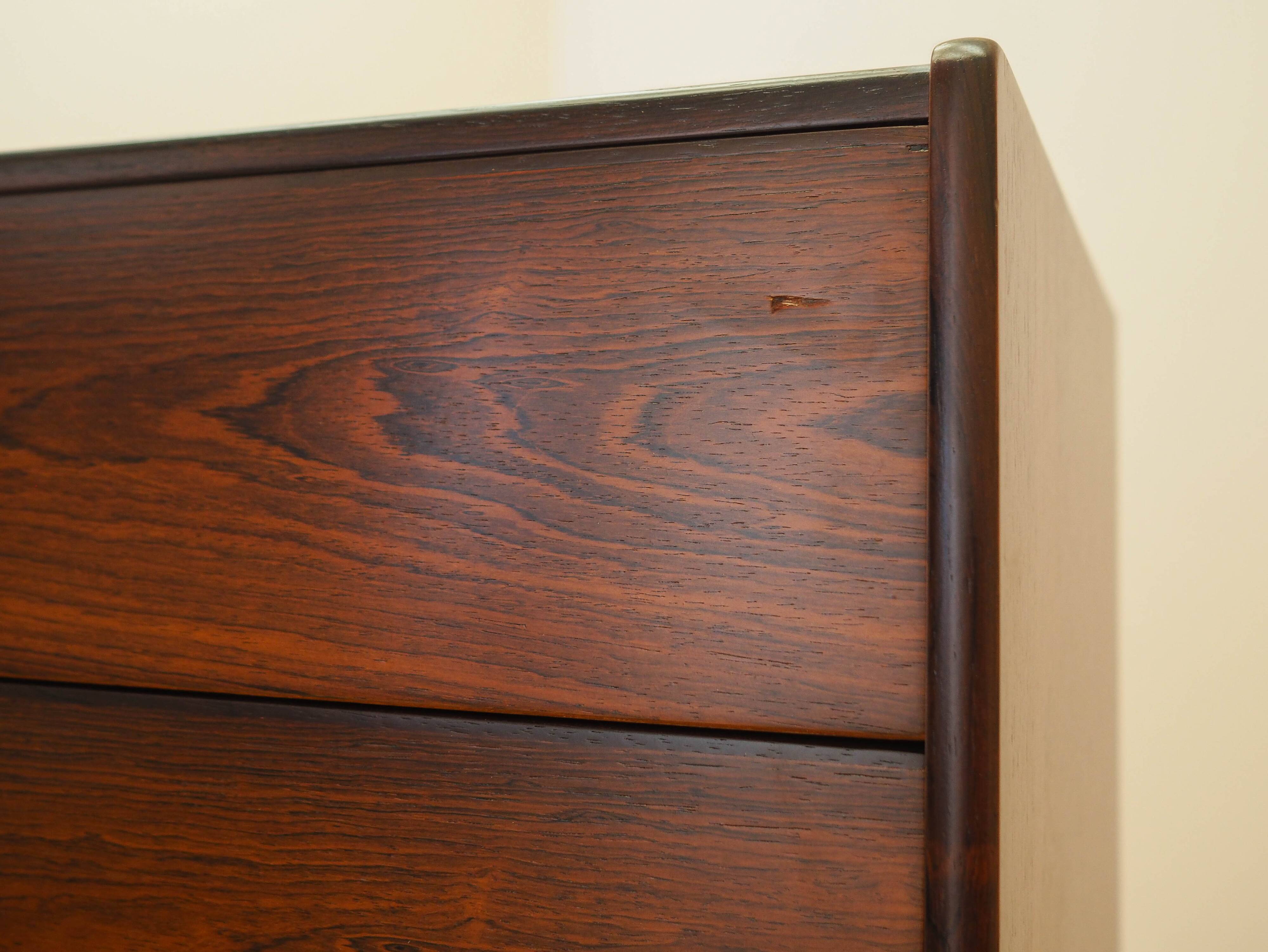Rosewood chest of drawers, Danish design, 1970s, made in Denmark