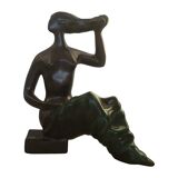 Design Midcentury Ceramic Sculpture "Lady" by Jitka Forejtova, 1960s