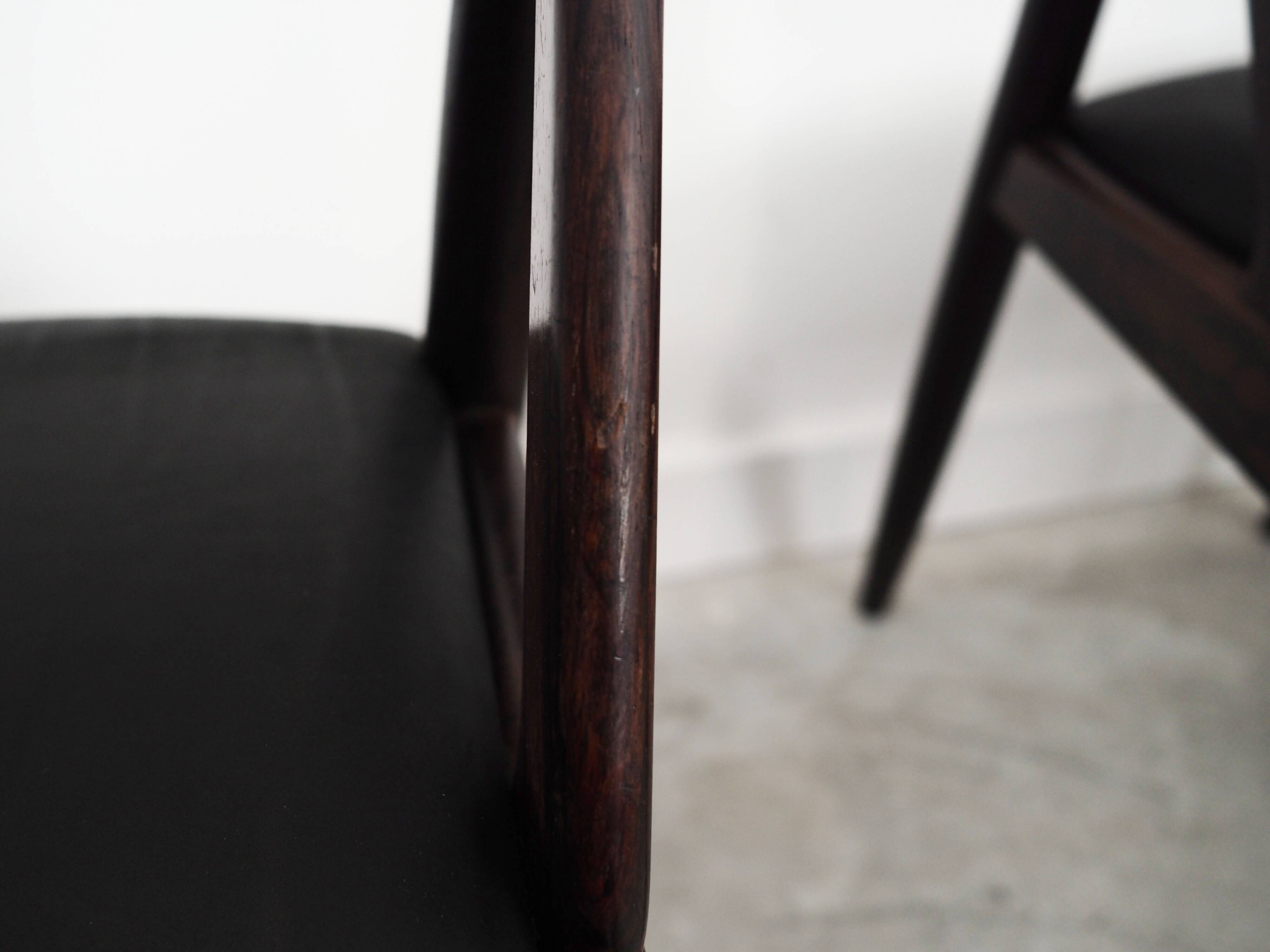 Set of four rosewood chairs, Danish design, 1970s, designer Kai Kristiansen