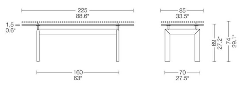 LC 6 table by Le Corbusier