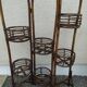 Screen / Vintage plant holder in rattan or bamboo