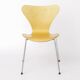 Chaise Arne Jacobsen 3107 (Série 7), Coquille en hêtre, Pieds en chrome, Danois