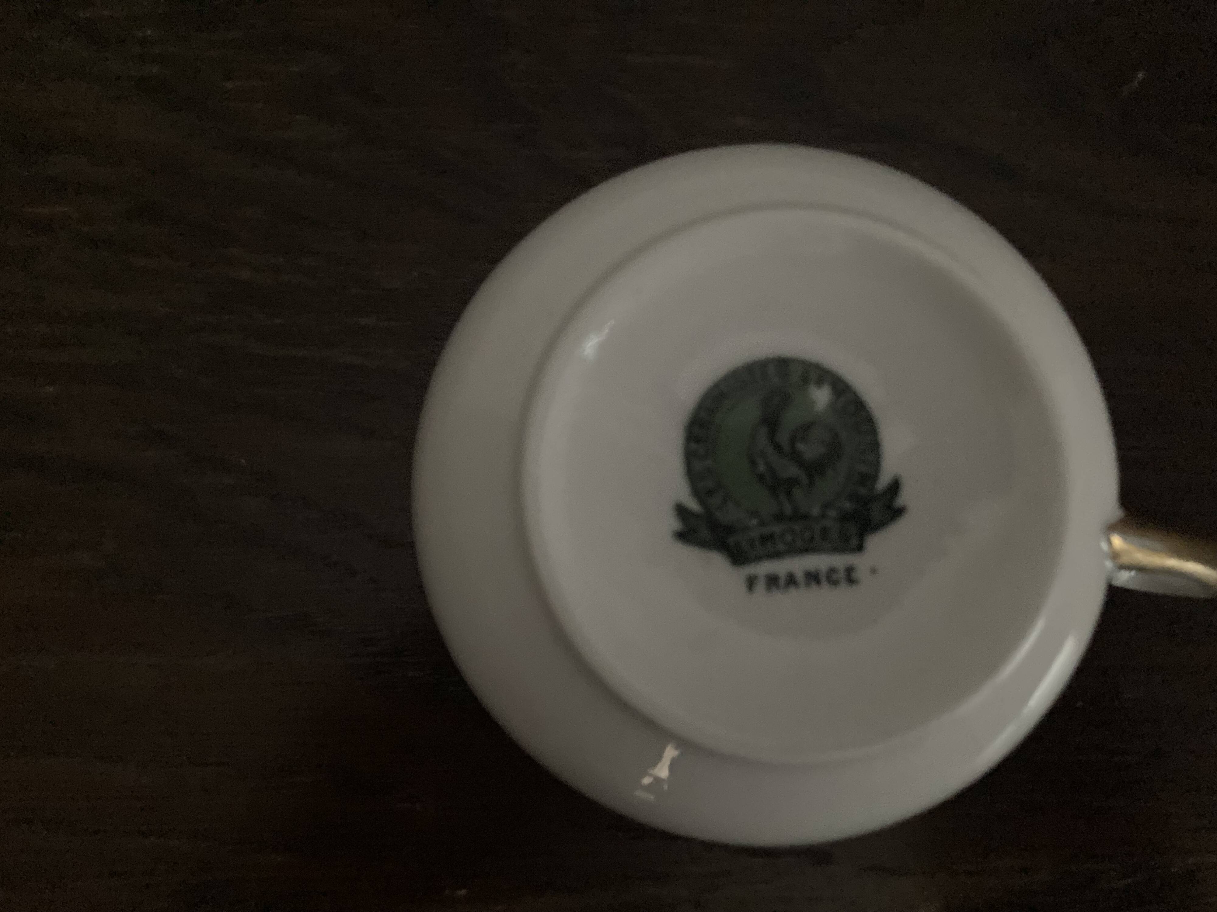 Complete café service porcelain Limoges William Guérin