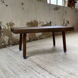 Brutalist oak coffee table