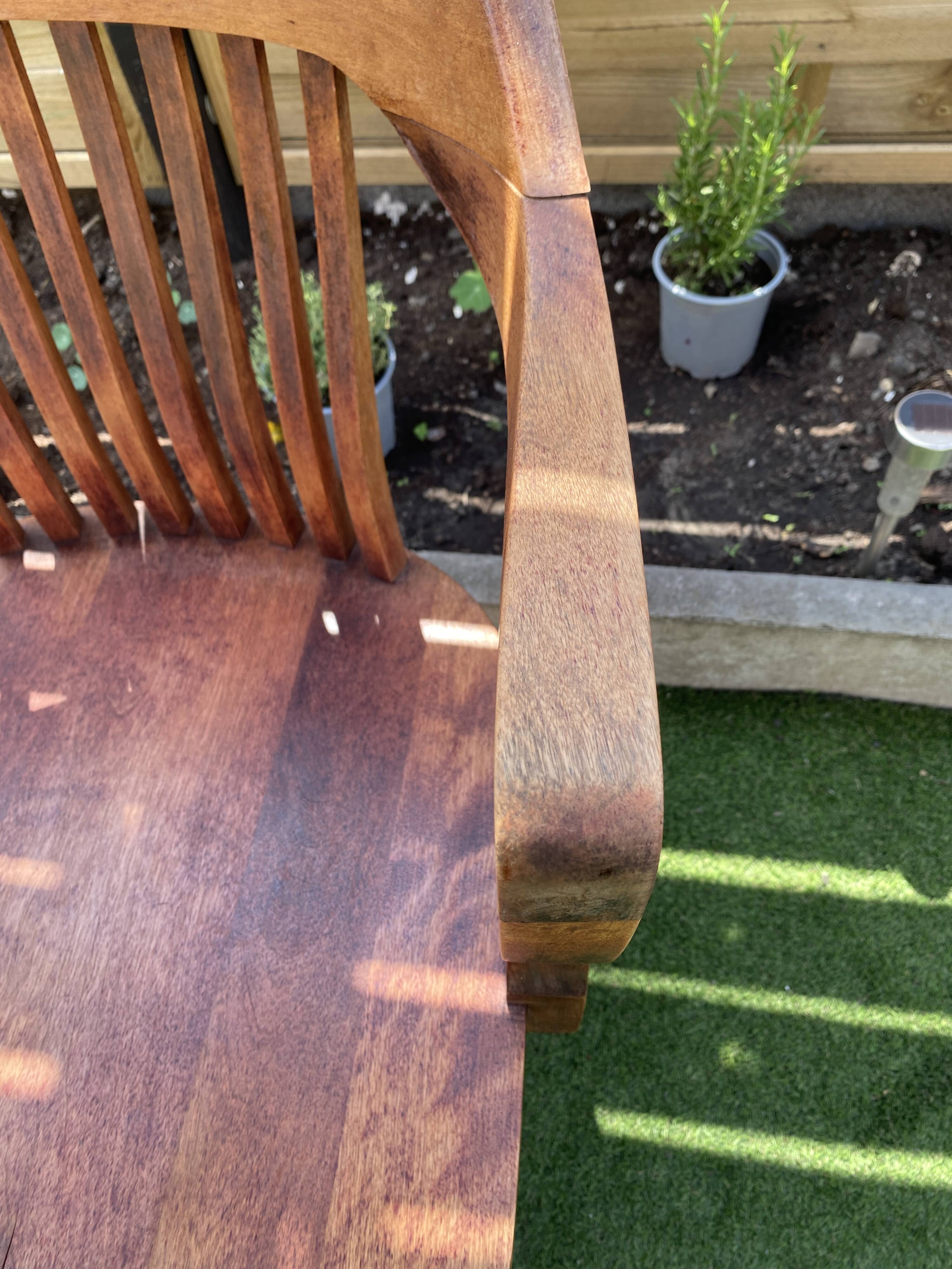 Exotic wood armchair