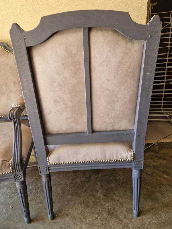 Pair of Louis XVI style armchairs with gendarme hat backs - Wood