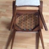 Bedroom armchair in wood and skaî